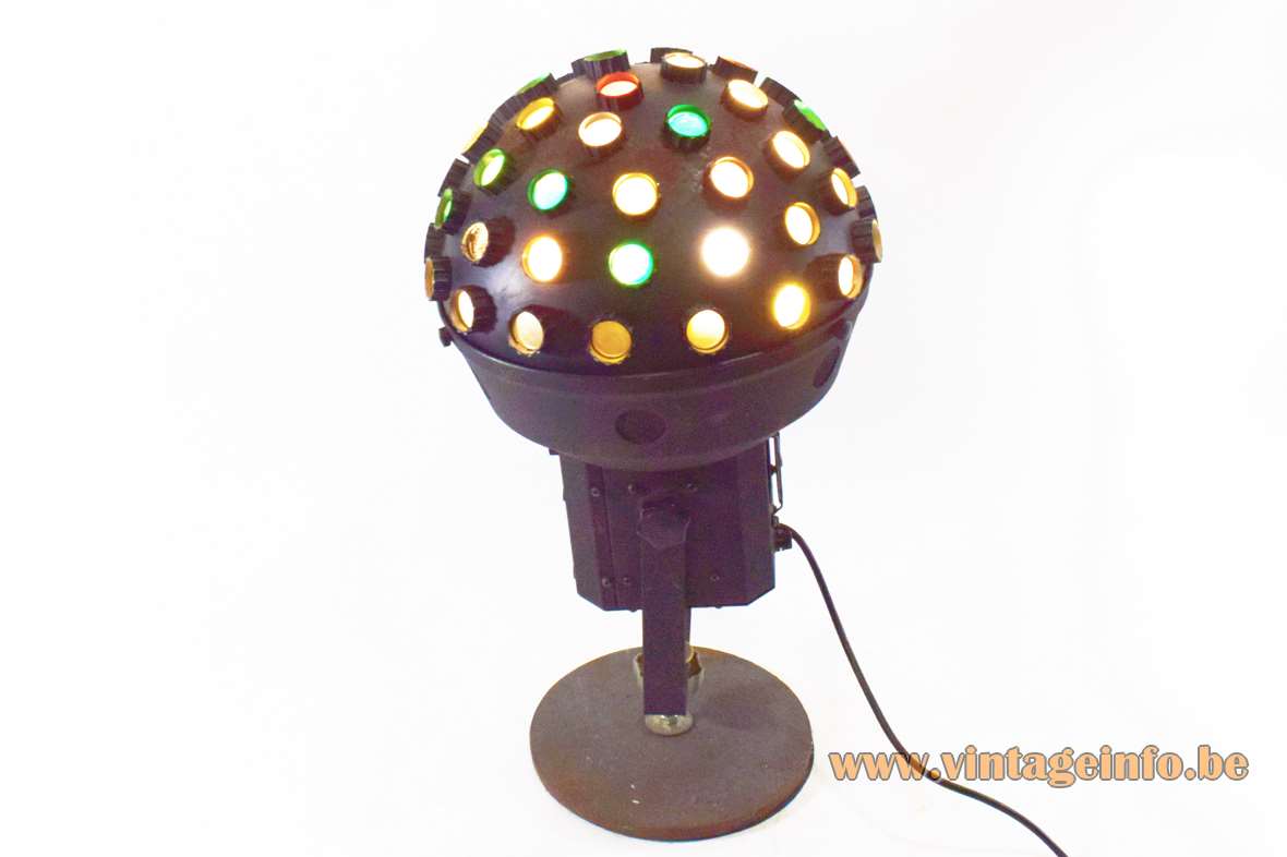 Skytec Honeycomb disco light black globe wrinkle paint 1990s 2000s 2 DRA halogen bulbs 200 - 300 watt 220 volt