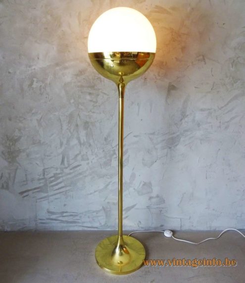 Vereinigte Werkstätten Brass Globe Floor Lamp 7