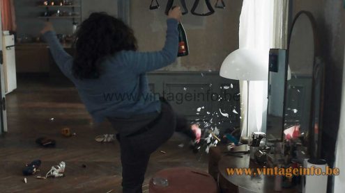 Verner Panton Panthella floor lamp used as a prop in the 2018 TV series Killing Eve 