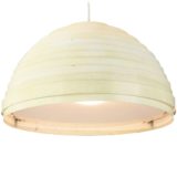 Vest Leuchten Dynamic pendant lamp white enameled metal 12 rings slats acrylic frosted round diffuser 1960s 1970s