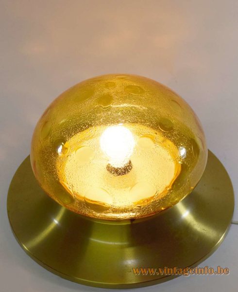 1970s Amber Glass Flush Mount 5