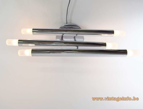 Gaetano Sciolari Chrome Tubes Flush Mount 4