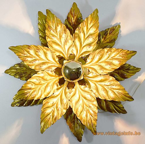 Hans Kögl Gold Flower Flush Mount 2