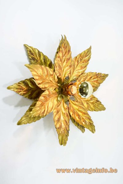 Hans Kögl Gold Flower Flush Mount 7