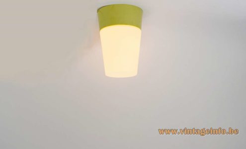 HoSo Olive Green Bakelite Flush Mount 1