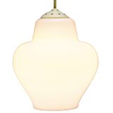 Philips opal glass pendant lamp white bell clock lampshade E27 socket 1950s 1960s design Louis Kalff