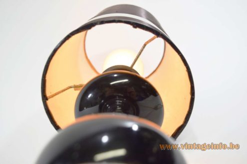 1970s Chrome Black Table Lamp 1