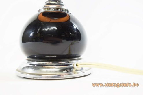 1970s Chrome Black Table Lamp 8