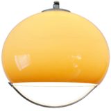 Harvey Guzzini Jolly pendant lamp 1968 design: Luigi Massoni round acrylic lampshade chrome handle 1960s 1970s