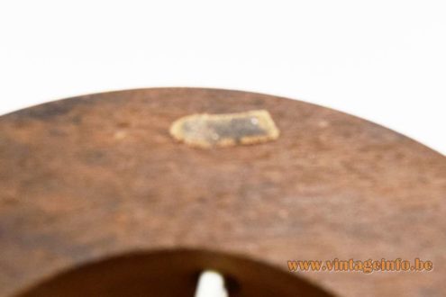 Opal Glass Teak Table Lamp 6