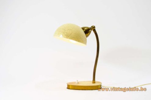 1950s Cream Wrinkle Paint Desk Lamp 1