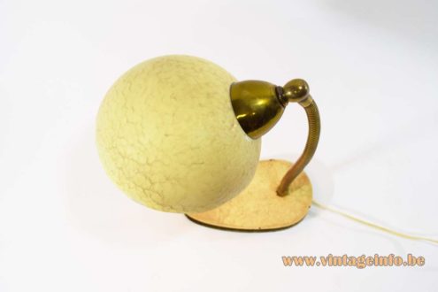 1950s Cream Wrinkle Paint Desk Lamp 3