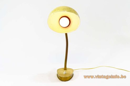 1950s Cream Wrinkle Paint Desk Lamp 4