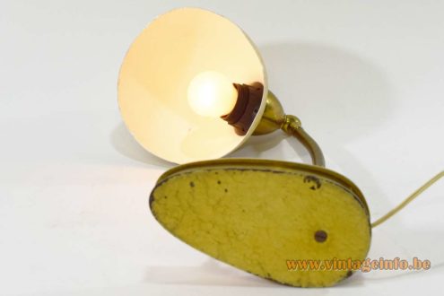 1950s Cream Wrinkle Paint Desk Lamp 6