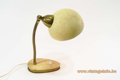 1950s Cream Wrinkle Paint Desk Lamp 7