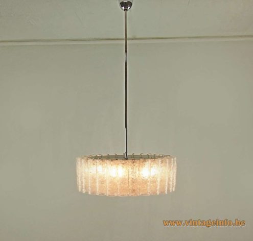 1960s Doria Glass Tubes Chandelier 1