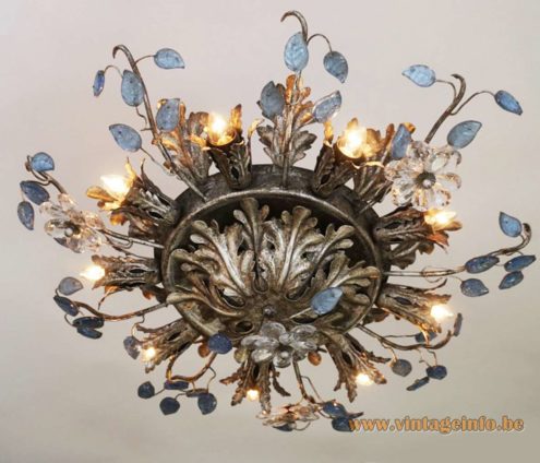 Banci Flowers And Oak Leaves Flush Mount 3