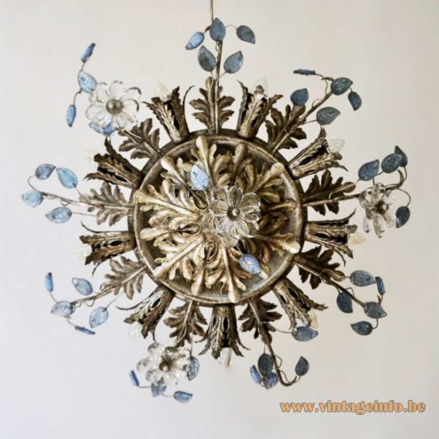 Banci Flowers And Oak Leaves Flush Mount 4