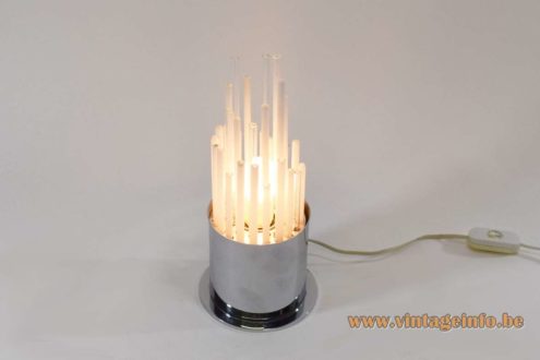 1970s Glass Tubes Table Lamp 2