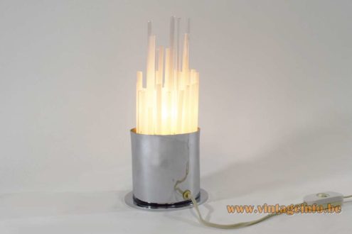 1970s Glass Tubes Table Lamp 4