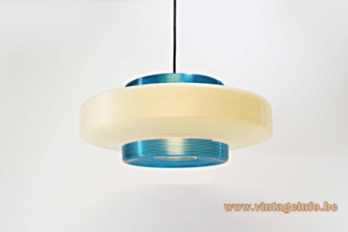 Blue White Rotaflex Pendant Lamp 4