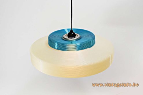 Blue White Rotaflex Pendant Lamp 5