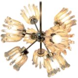 Richard Essig Doria chandelier flowers glass sputnik Besigheim Germany Emil Stejnar 1960s 1970s MCM