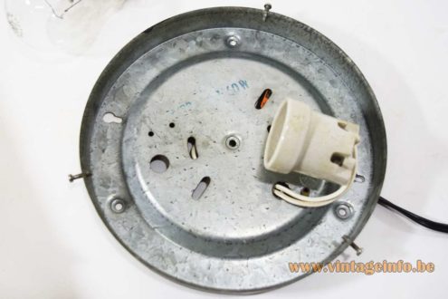 Square Amber Glass Flush Mount 6