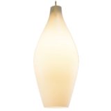 Aloys Ferdinand Gangkofner Granada pendant lamp white opal convex glass lampshade Peill+Putzler 1950s 1960s Germany