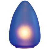 Blue egg bedside table lamp frosted oval translucent glass Massive Belgium 1980s 1990s E14 Bakelite socket