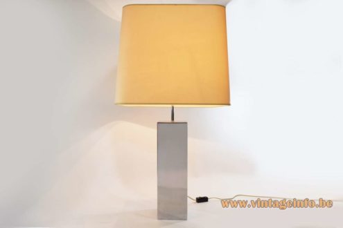 Chrome Rectangular Table Lamp 1