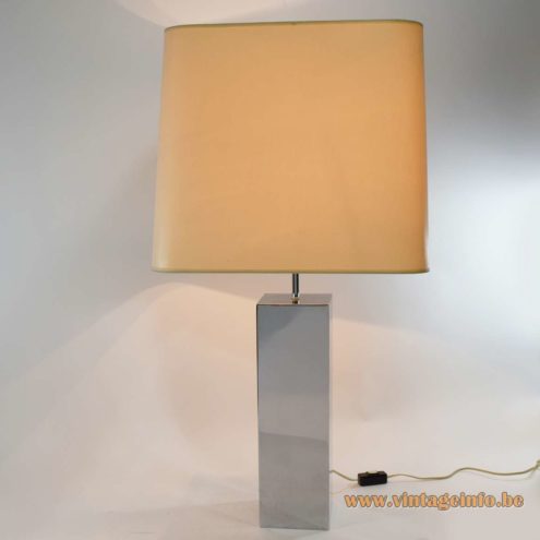 Chrome Rectangular Table Lamp 2