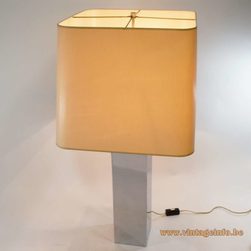 Chrome Rectangular Table Lamp 3