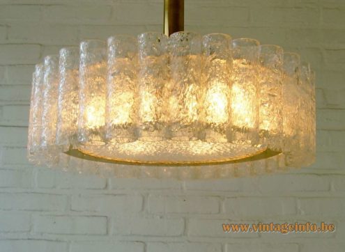 DORIA Mid Century Glass Tubes Chandelier 2