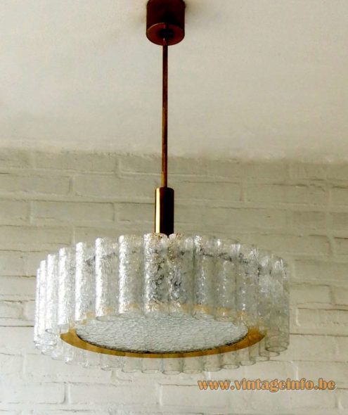 DORIA Mid Century Glass Tubes Chandelier 4