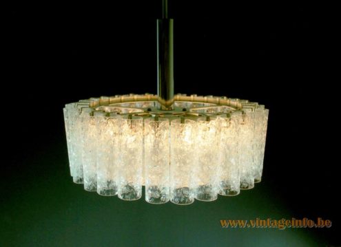 DORIA Mid Century Glass Tubes Chandelier 6