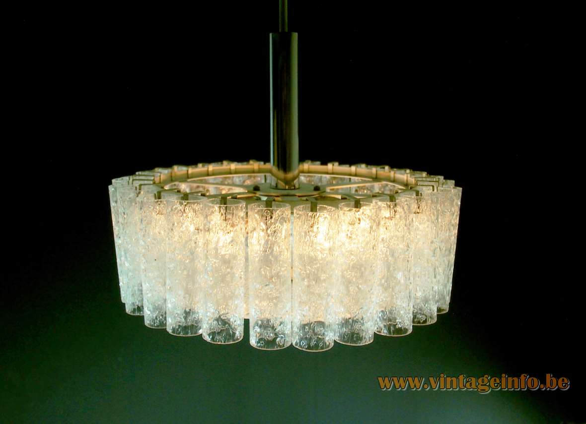 Details about   3 DORIA  Retro Glass  MIDCENTURY Tube shade replacement 13 cm chandelier lamp 