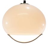 Harvey Guzzini pendant lamp Jolly 1968 design: Luigi Massoni small round acrylic lampshade chrome handle 1970s