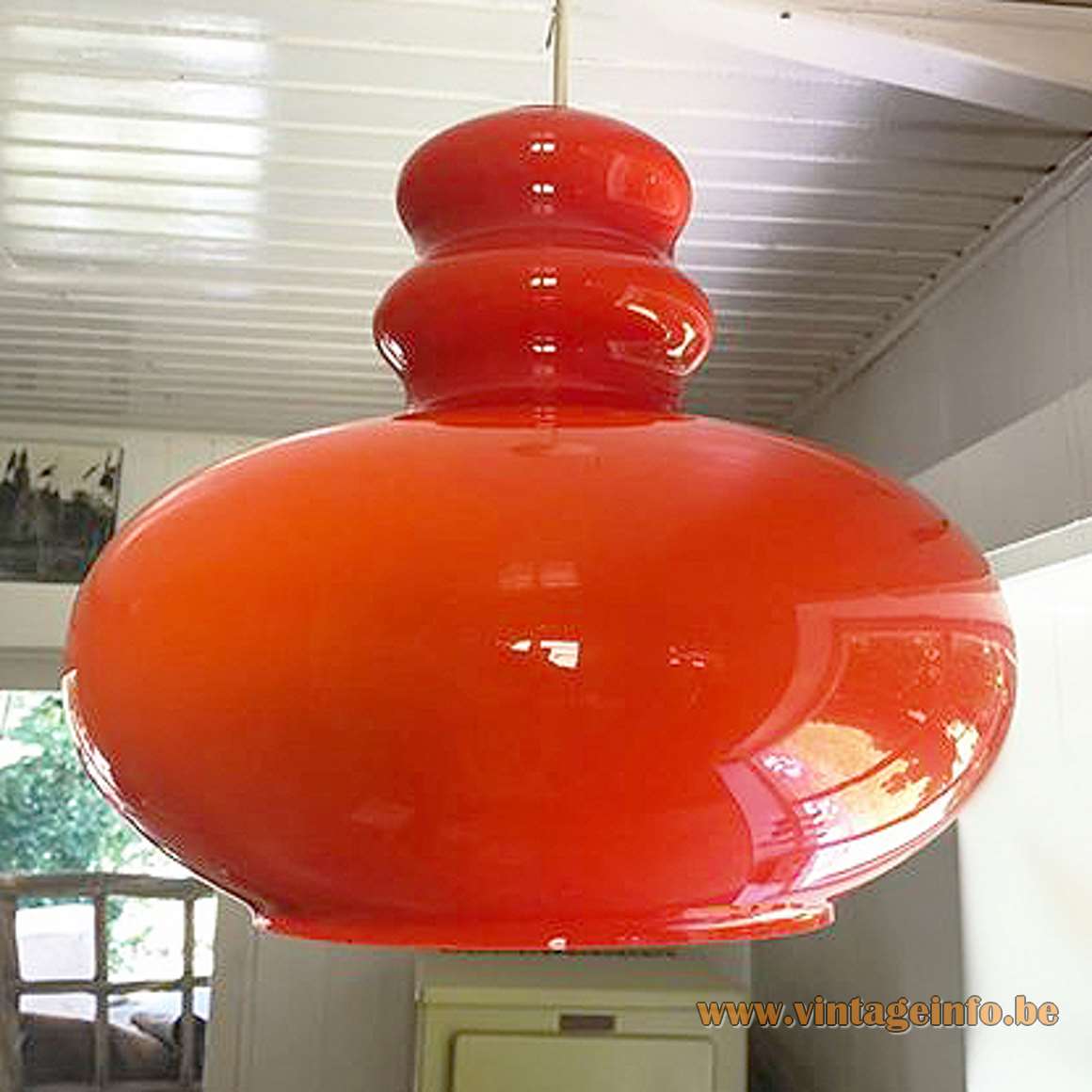 Herwig & Frank Sterckx pendant lamp designed for De Rupel Glass, Boom in 1968 – 1969
