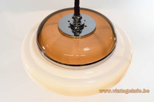 White Smoked Acrylic Rise Fall Pendant Lamp 1