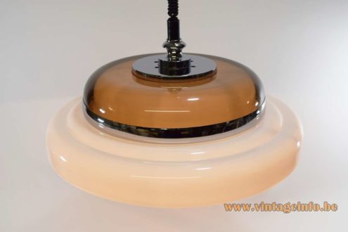 White Smoked Acrylic Rise Fall Pendant Lamp 3