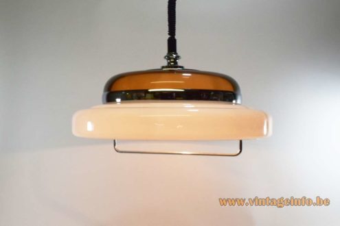 White Smoked Acrylic Rise Fall Pendant Lamp 6