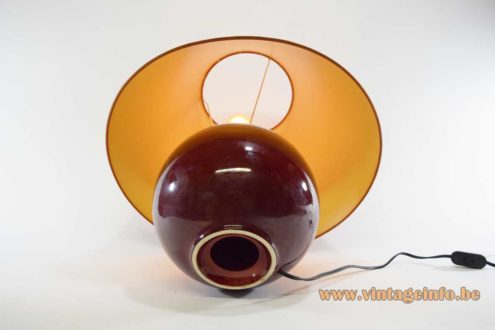 1970s Ceramic Globe Table Lamp 2