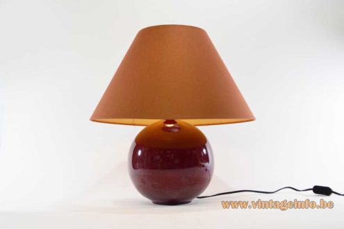1970s Ceramic Globe Table Lamp 5