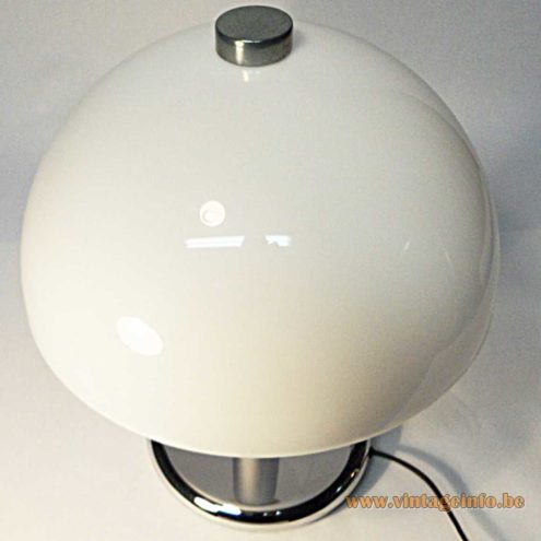 Acrylic Chrome Mushroom Table Lamp 2
