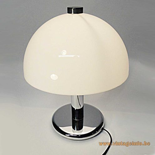 Acrylic Chrome Mushroom Table Lamp 4