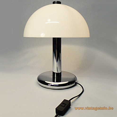 Acrylic Chrome Mushroom Table Lamp 5