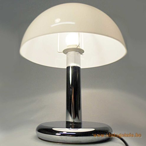 Acrylic Chrome Mushroom Table Lamp 6