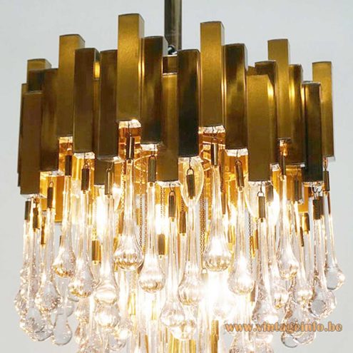 Lumica Brass Teardrop Chandelier 5
