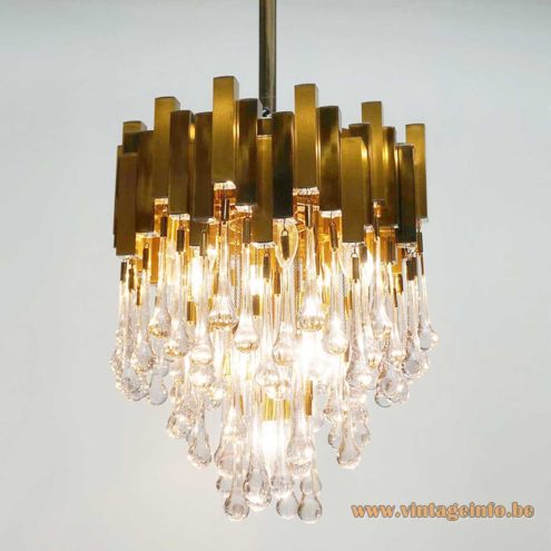 Lumica Brass Teardrop Chandelier 6